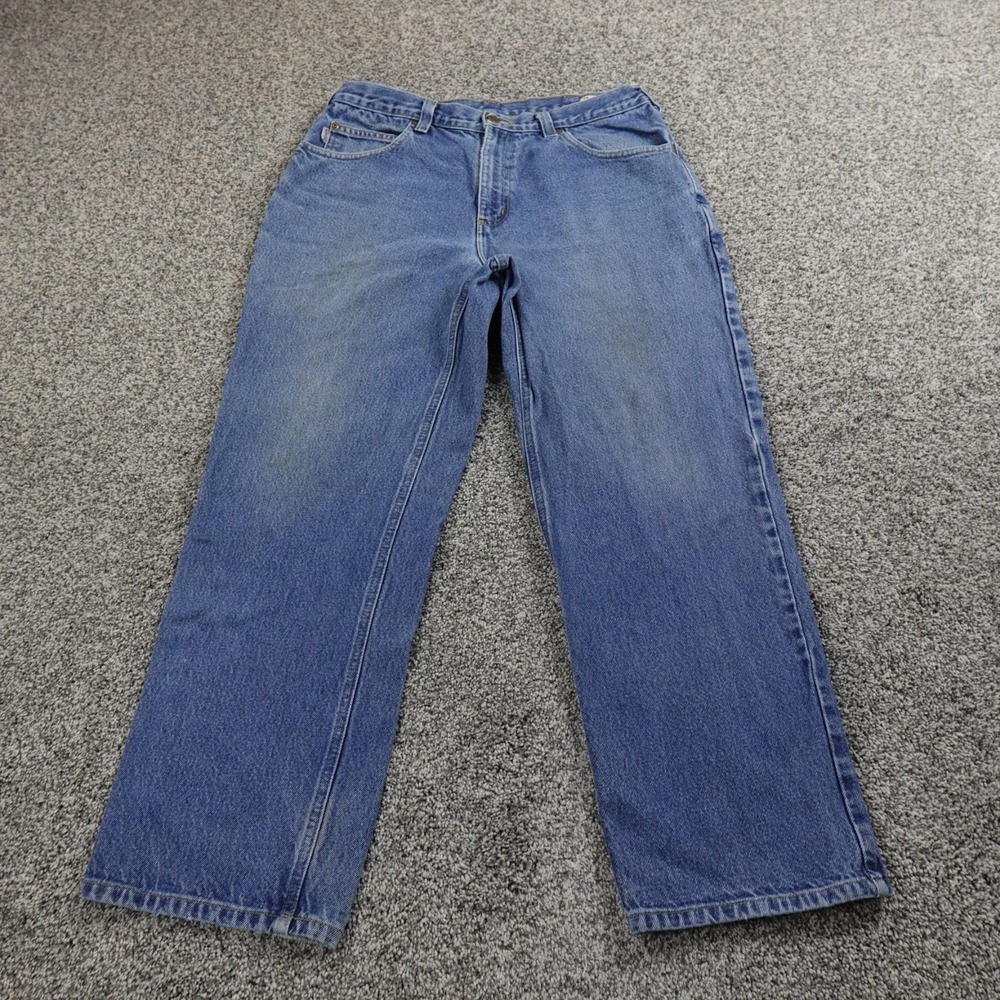 Carhartt Jeans Mens 34X30 Blue Denim Pants Relaxed Straight Grunge Fade Work Y2K